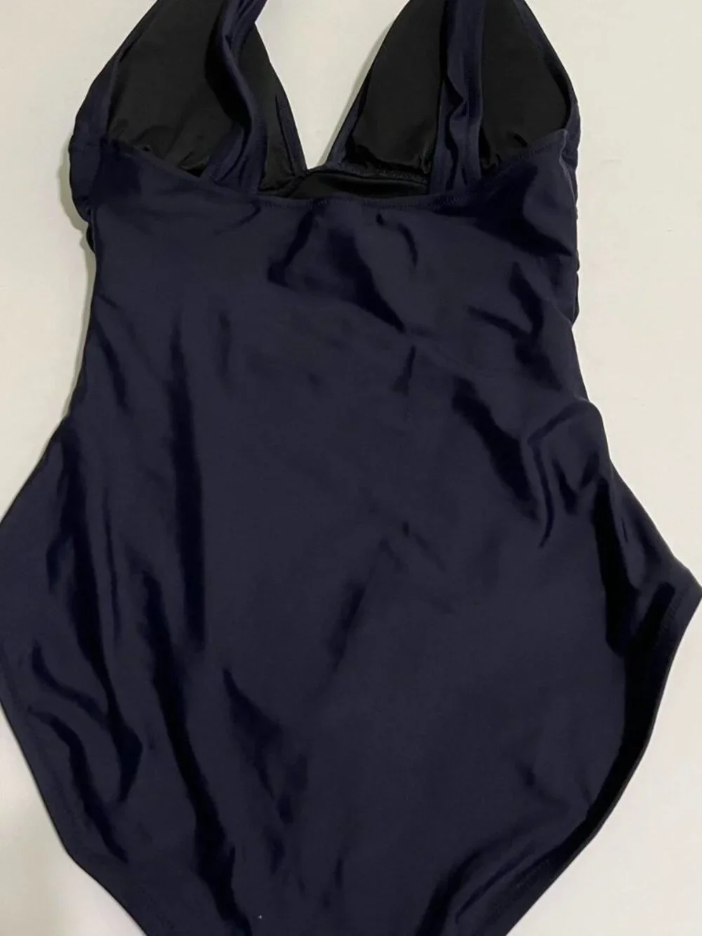 J.Crew Navy Ruched One Piece Swimsuit Women's Size 8, Like New